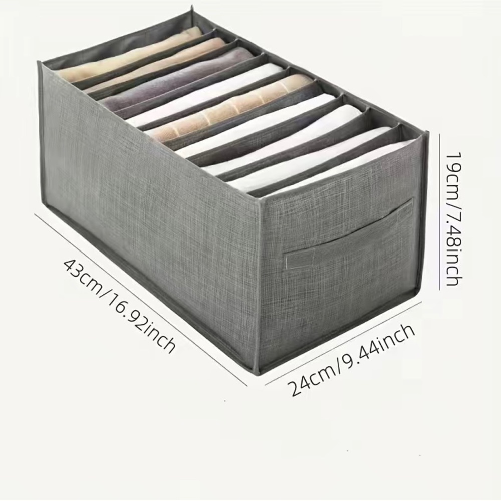 3 Pack Jeans Compartment Storage Closet Organizer Clothes Separation Box Divider - Picture 3 of 5
